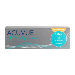 Acuvue Oasys with HydraLuxe (1 day toric for astigmatism).