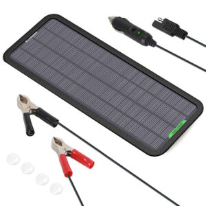 ALLPOWERS 18V 5W 10W Portable Solar Car Battery Charger Boat Power Solar Panel Battery Charger Maintainer for Automotive Motorcycle Tractor Boat RV Batteries.