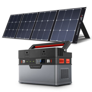 ALLPOWERS 700W + SolarPanel sunpower 120W Outdoor Camping Camper Van Garden Party and as Emergency Power Unit.