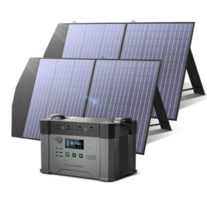 ALLPOWERS S2000 Portable Power Station + 2pcs 100W Solar Panel.