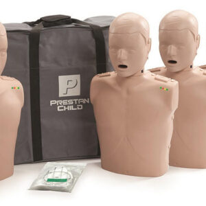 Prestan Professional Training Manikins Child with CPR Monitor inc 50 Lung Bags (Pk 4).