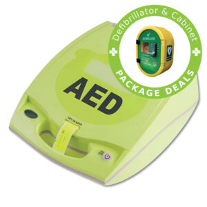 Zoll AED Plus Semi Automatic Defibrillator & Defibsafe2 Cabinet.