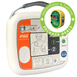 iPAD SP1 Fully Automatic Defibrillator & Defibsafe2 Cabinet.