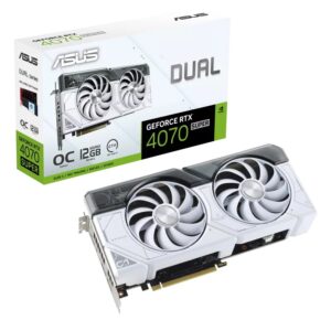 ASUS Dual GeForce RTX 4070 SUPER White OC Edition 12GB GDDR6X Graphic Card