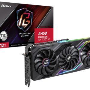 ASRock Radeon RX 7700 XT Phantom Edition OC 12GB GDDR6 Graphics Card