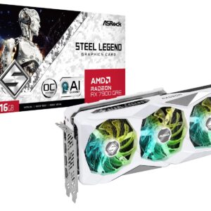 ASRock Radeon RX 7900 GRE Steel Legend OC 16GB GDDR6 Graphics Card