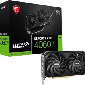 MSI GeForce RTX 4060 Ti Ventus 2X OC 8GB GDDR6 Graphics Card